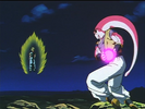 Super Buu charges a Majin Kamehameha against Vegito