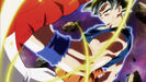Goku utilizing the offensive might of Autonomous Ultra Instinct -Sign- against Jiren