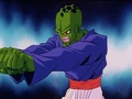 Pikkon again positioned to attack Goku
