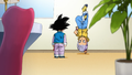 Goten asking Trunks to help him find a present