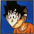 Toriyama wearing a Goku mask