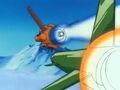 A heat-seeking rocket chases the Dragon Ball Gang