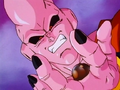 Super Buu holds Vegito after turning him into coffee candy
