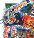 Ultra Instinct Goku on cover of DBS manga volume 11