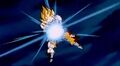 Goku fires a Super Kamehameha