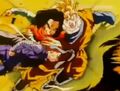 The Future Androids headbutt Future Gohan