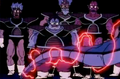 Frieza's subordinates watches Frieza's new mechanical tail with fear