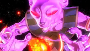 Beerus creating a Sphere of Destruction while pretending to be under Demigra's Dark Magic in Xenoverse