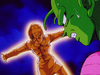 Ginyu (inside of Bulma's body) tries to use the Body Change on Piccolo