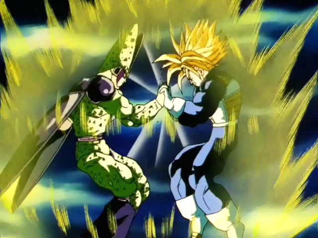 Trunks powers up to fight Perfect Cell 