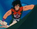 Yamcha removing Bulma's blanket