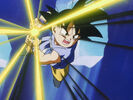 GT Goku charges a yellow Kamehameha against Baby on M-2