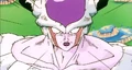 A surprised Frieza just before being attacked by Gohan