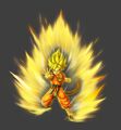 The custom character as a Super Saiyan