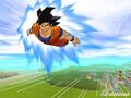 Goku flying in Budokai 3