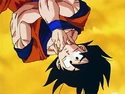 Goku thinking upside down in the Other World