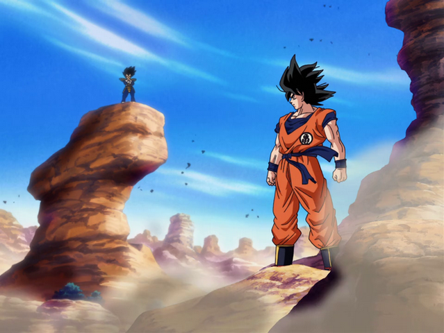 Son Goku contra Vegeta ve a vegeta por primera vez Son Goku contra Vegeta
