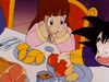 Misa watches Goku grabbing food