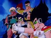 Prince Vegeta, Nappa and three mid-class Saiyan Warriors