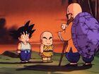 Master Roshi with his students for the first test