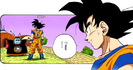 Goku explains the Kaio-Ken to Gohan and Krillin