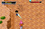 Vegito's "Energy Sword" in Buu's Fury