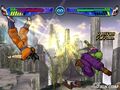 Piccolo kicks Goku