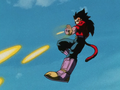 Super Saiyan 4 Vegeta fires Ki Blasts