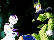 Cell y Freezer contra Goku en el Infierno, después de la trampa del Dr. Gero y el Dr. Mu.