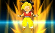 KF Goku in the merger of Goku's Super Saiyan 3 and Super Saiyan 4 forms