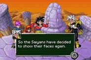Goku Supersaiyano 4 se prepara para derrotar a Baby en este planeta.