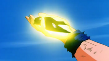 Goku healing a bird.png