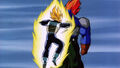 Super Android 13 attacked by Vegeta