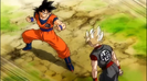 Goku and Clone Goku wearing their respective versions of the Turtle School Uniform (Go) in Dragon Ball Heroes