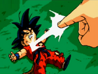 Tao blasting the injured Goku with his Dodon Ray