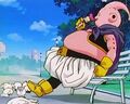 Good Buu eats ice cream with birds