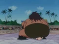 Bacterian rubbing his buttocks on Krillin