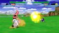 Future Trunks fires a Finish Buster at Super Buu