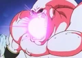 The huge Buu charges his Ill Flash