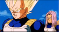 Super Saiyan Vegeta and Future Trunks