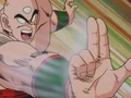 Tien attacks the Saibaman