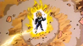 Trunks' power begins to swell