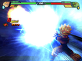 Gohan fires his Standing Kamehameha in Budokai Tenkaichi 3