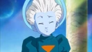 Grand Minister smiling at Goku's choice of nickname to Zeno