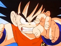 Goku enraged at his tail being ripped off