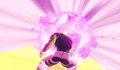 The attack hits Piccolo in Xenoverse