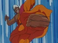 Nam lands a barrage of kicks at Goku