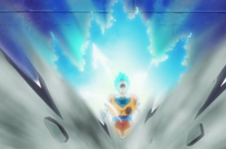 Appearance: in the super saiyan god ascendant form, the saiyan's hair  retains the vibrant red color of the super saiyan god, but it becomes more  fiery and intense. the hair grows longer