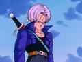 Trunks finds Android 19's head