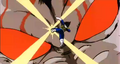 Vegeta knees Gohan in the eyebrow